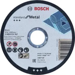 Disco de corte Standard for Metal: 115x1 - 1220681924