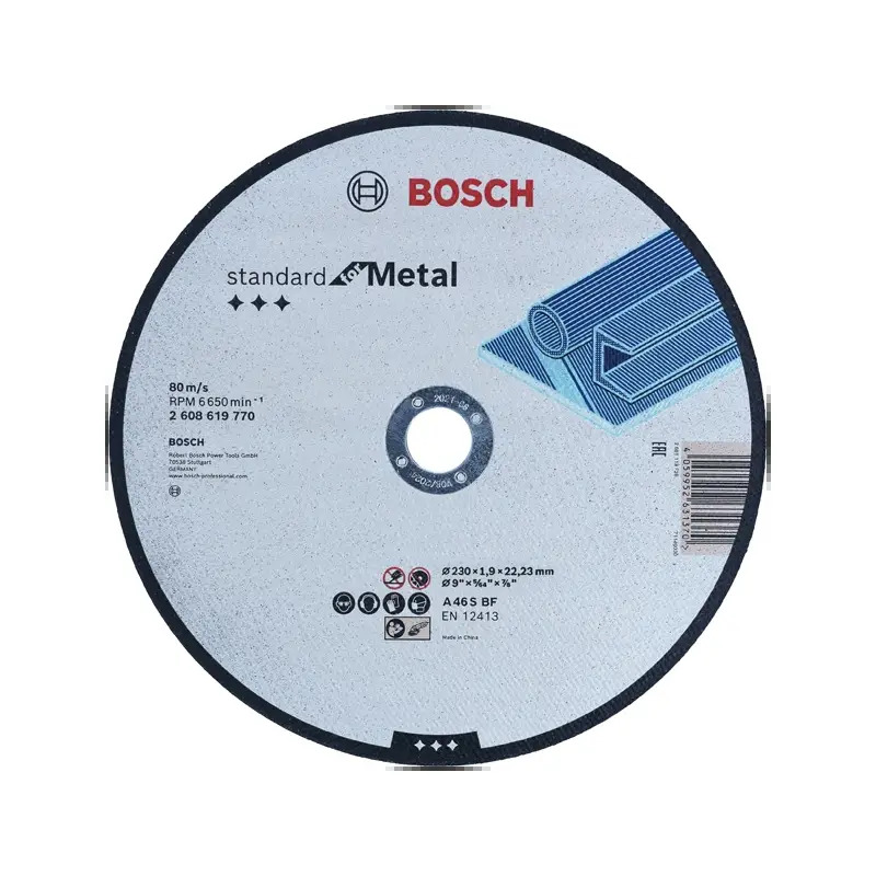 Disco abrasivo Standard for Metal, direito, 230 mm, 22,23 mm 2608619770 Bosch Disco abrasivo Standard for Metal, direito, 230 mm, 22,23 mm 2608619770 Bosch