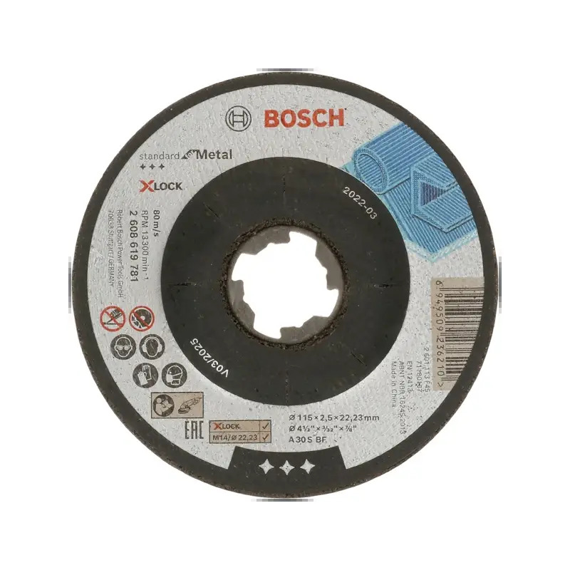 X-LOCK Standard Metal 115x2.5mm cóncavo