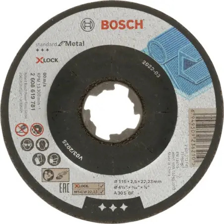 X-LOCK Standard Metal 115x2.5mm cóncavo - 1220681928
