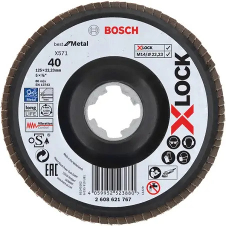 X-LOCK Lam.X571 B.Metal:125mm c.plás.G40 - 1220681958