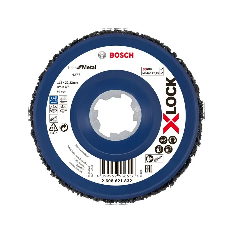 Disco de limpeza PRO N377 X-Lock Multi Material, 115mm, 22,23mm 2608621832 Bosch
