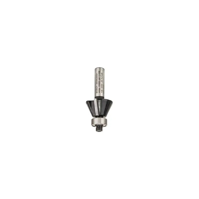 Fresa de chanfrar/aparar laminados, 8 mm, D1 23,7 mm, B 5,5 mm, L 12 mm, G 54 mm, 25 ° 2608628351 Bosch Fresa de chanfrar/aparar laminados, 8 mm, D1 23,7 mm, B 5,5 mm, L 12 mm, G 54 mm, 25 ° 2608628351 Bosch