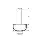 Fresa de sulcos, 8 mm, R1 8 mm, D 28,7 mm, L 13 mm, G 54 mm 2608628363 Bosch Fresa de sulcos, 8 mm, R1 8 mm, D 28,7 mm, L 13 mm, G 54 mm 2608628363 Bosch