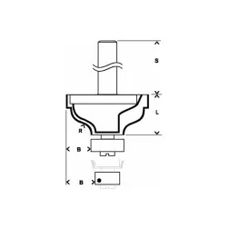 Fresa de perfilar 8x35x57 - 1220682048