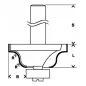 Fresa de formar bordas B, 8 mm, R1 4 mm, B 8 mm, L 12,4 mm, G 54 mm 2608628394 Bosch Fresa de formar bordas B, 8 mm, R1 4 mm, B 8 mm, L 12,4 mm, G 54 mm 2608628394 Bosch