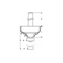 Fresa de perfilar 8x31,8x57 #1 - 1220682050