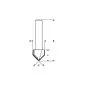 Fresa de ranhurar em V, 8 mm, D1 11 mm, L 14 mm, G 45 mm, 60 ° 2608628406 Bosch