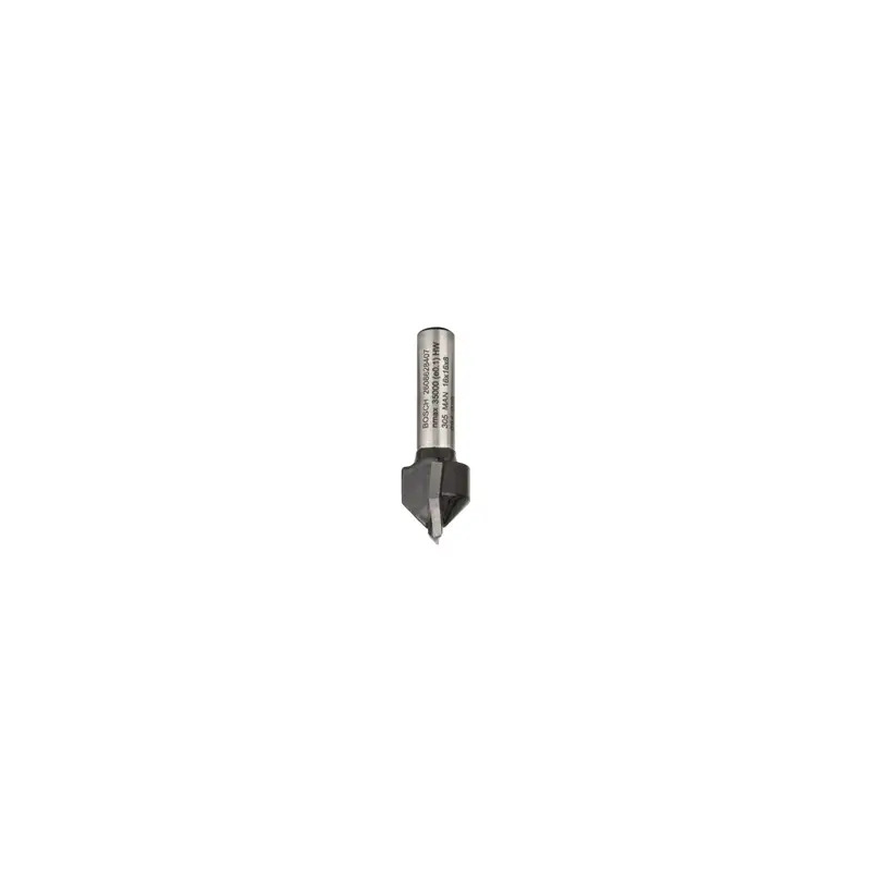 Fresa de ranhurar em V, 8 mm, D1 16 mm, L 16 mm, G 45 mm, 90 ° 2608628407 Bosch
