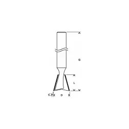 Fresa rabo de andorinha 8x14x55 #1 - 1220682060