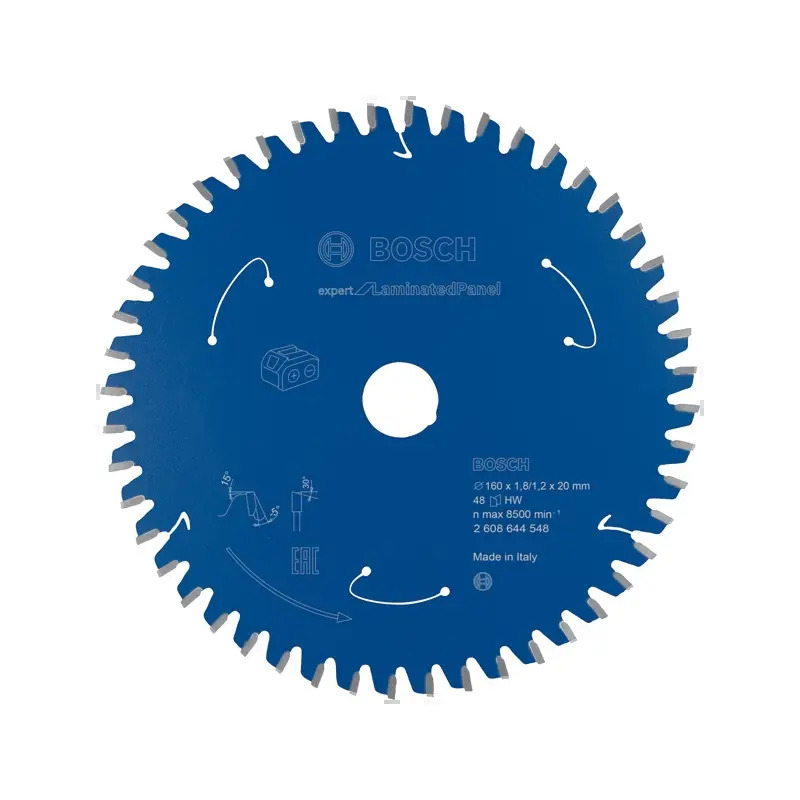 Disco de serra circular para serra sem fios Expert for Laminated Panel 160x1,8/1,2x20 T48 2608644548 Bosch Disco de serra circular para serra sem fios Expert for Laminated Panel 160x1,8/1,2x20 T48 2608644548 Bosch