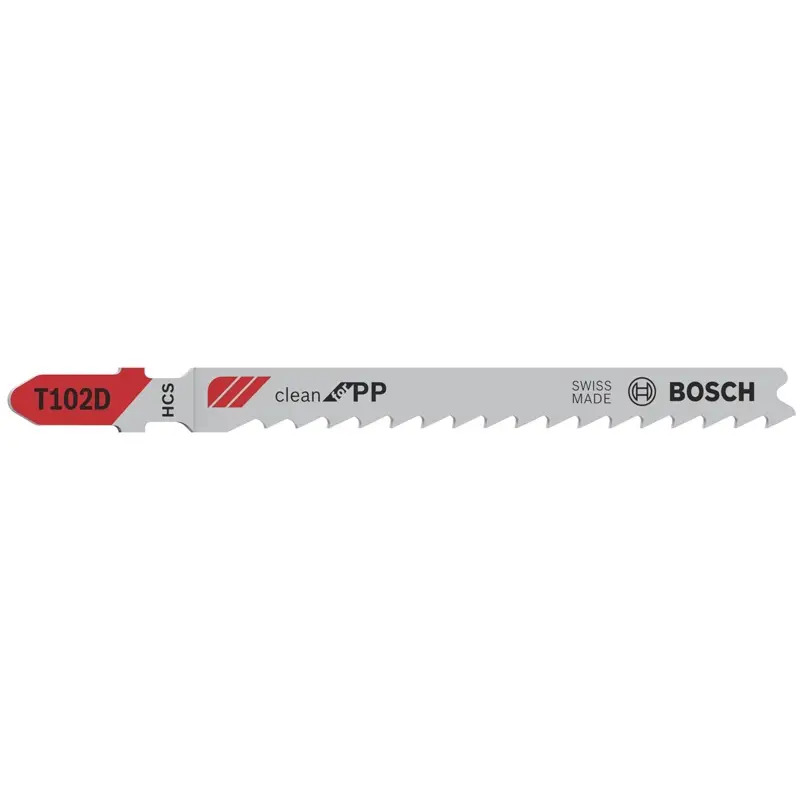 Lâmina de serra vertical PRO Plastics PP clean T102D, 100 mm, 3 unid. 2608667443 Bosch