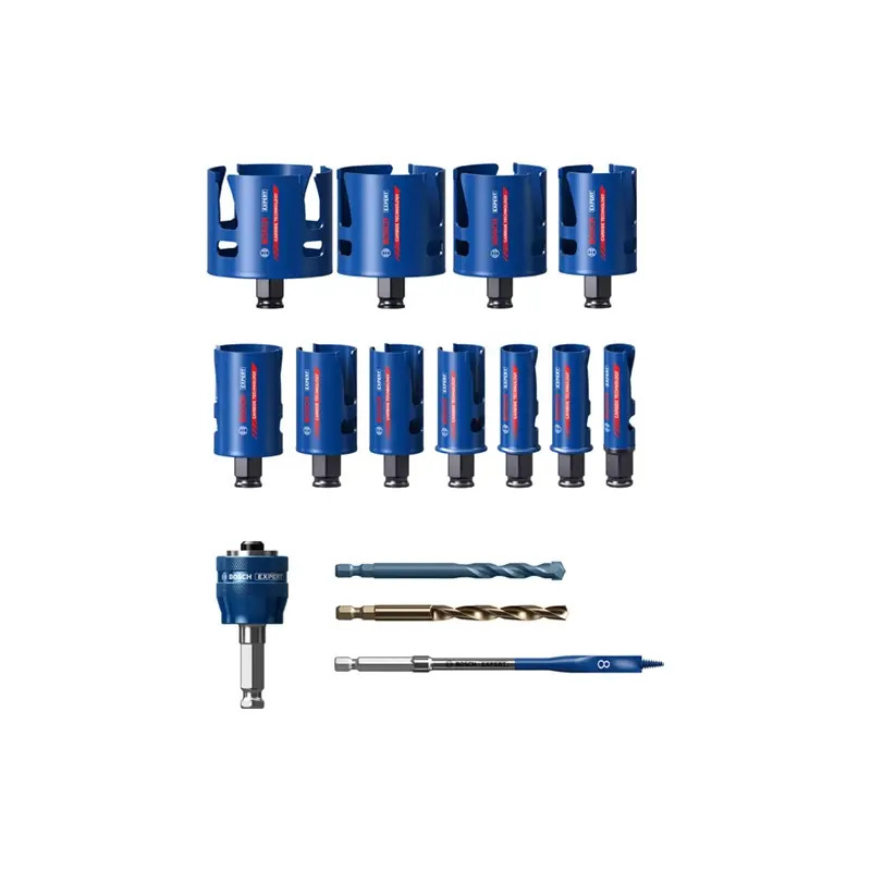 Conjunto de serras craneanas EXPERT Construction Material, 20/22/25/32/35/40/44/51/60/68/76 mm, 15 unidades 2608900489 Bosch Conjunto de serras craneanas EXPERT Construction Material, 20/22/25/32/35/40/44/51/60/68/76 mm, 15 unidades 2608900489 Bosch