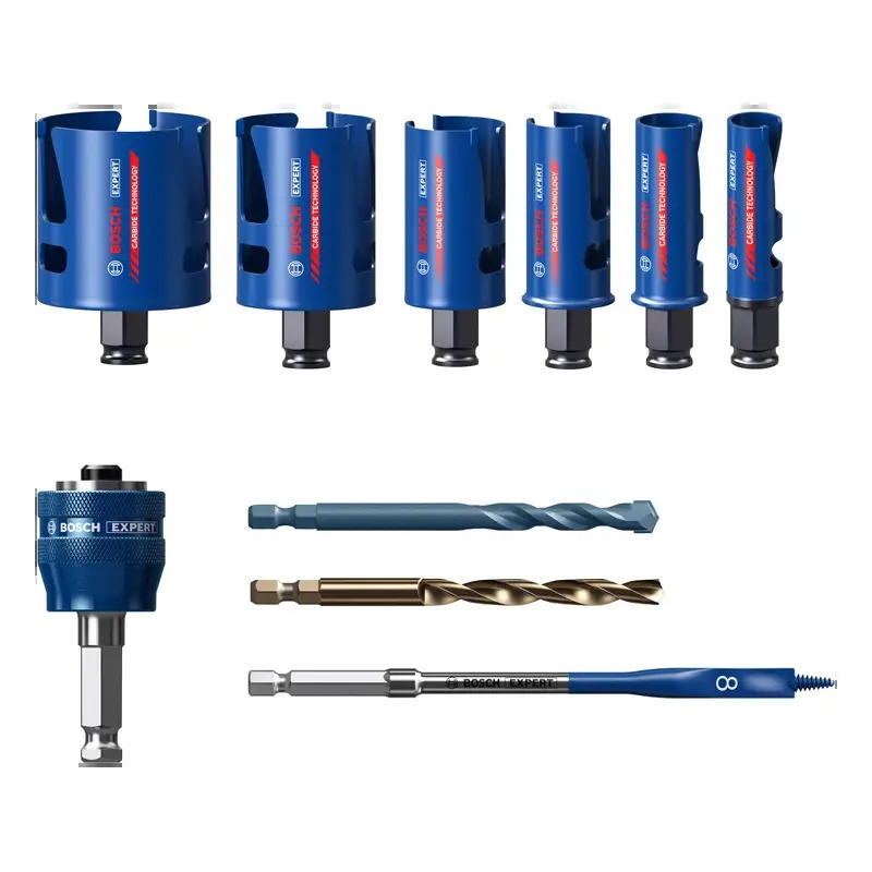 Conjunto de serras craneanas EXPERT Construction Material, 20/25/32/38/51/64 mm, 10 unidades 2608900490 Bosch Conjunto de serras craneanas EXPERT Construction Material, 20/25/32/38/51/64 mm, 10 unidades 2608900490 Bosch