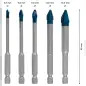 Conjunto de brocas HEX-9 EXPERT HardCeramic, 4/5/6/8/10 mm, 5 unidades 2608900597 Bosch Conjunto de brocas HEX-9 EXPERT HardCeramic, 4/5/6/8/10 mm, 5 unidades 2608900597 Bosch