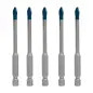 Conjunto de brocas para telha HEX-9 EXPERT HardCeramic, 5 mm, 5 unidades 2608900598 Bosch Conjunto de brocas para telha HEX-9 EXPERT HardCeramic, 5 mm, 5 unidades 2608900598 Bosch