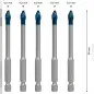 Conjunto de brocas para telha HEX-9 EXPERT HardCeramic, 6 mm, 5 unidades 2608900599 Bosch