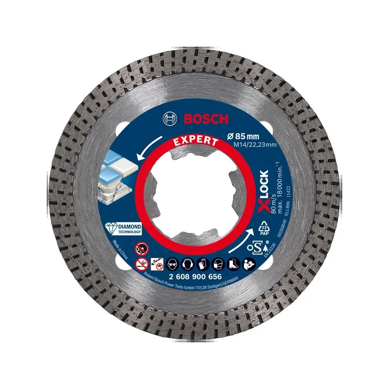 Discos de diamante X-LOCK EXPERT HardCeramic, 85 x 22,23 x 1,6 x 7 mm 2608900656 Bosch Discos de diamante X-LOCK EXPERT HardCeramic, 85 x 22,23 x 1,6 x 7 mm 2608900656 Bosch