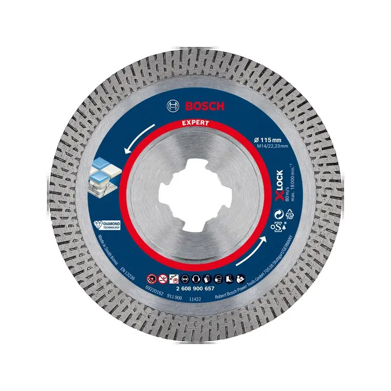 Discos de diamante X-LOCK EXPERT HardCeramic 115 x 22.23 x 1.4 x 10 mm 2608900657 Bosch Discos de diamante X-LOCK EXPERT HardCeramic 115 x 22.23 x 1.4 x 10 mm 2608900657 Bosch