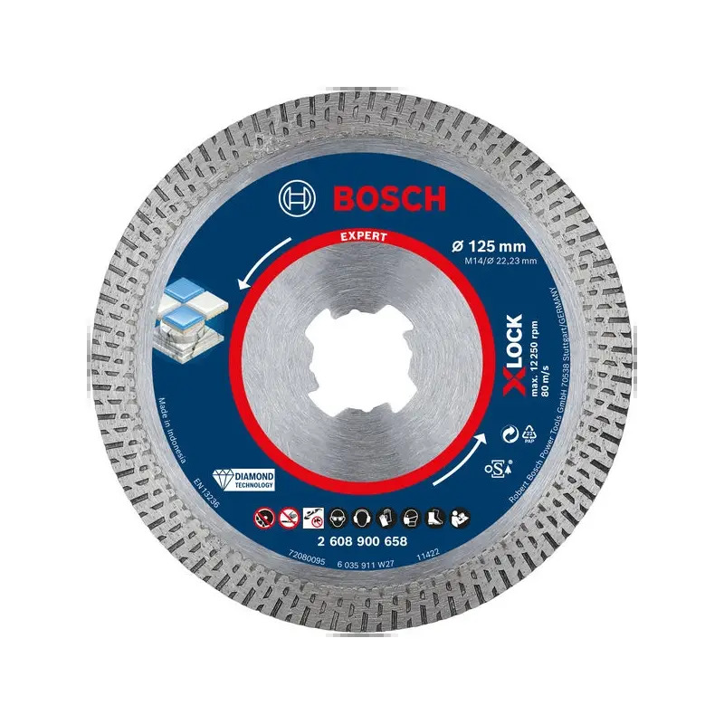 Discos de diamante X-LOCK EXPERT HardCeramic 125 x 22.23 x 1.4 x 10 mm 2608900658 Bosch