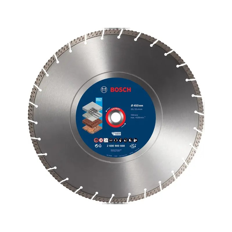 Discos de diamante EXPERT MultiMaterial, 450 x 25,40 x 3,3 x 12 mm 2608900668 Bosch Discos de diamante EXPERT MultiMaterial, 450 x 25,40 x 3,3 x 12 mm 2608900668 Bosch
