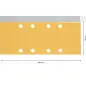 Lixa EXPERT C470 com 8 furos para lixadeiras orbitais, 93 x 230 mm, G 120, 10 unidades 2608900836 Bosch Lixa EXPERT C470 com 8 furos para lixadeiras orbitais, 93 x 230 mm, G 120, 10 unidades 2608900836 Bosch