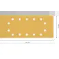 Lixa EXPERT C470 com 14 furos para lixadeiras orbitais, 115 x 280 mm, G 180, 10 unidades 2608900850 Bosch