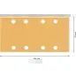 Lixa EXPERT C470 com 8 furos para lixadeiras orbitais, 93 x 186 mm, G 100, 10 unidades 2608900874 Bosch Lixa EXPERT C470 com 8 furos para lixadeiras orbitais, 93 x 186 mm, G 100, 10 unidades 2608900874 Bosch