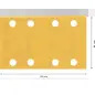 Lixa EXPERT C470 com 8 furos para lixadeiras orbitais, 80 x 133 mm, G 400, 10 unidades 2608900885 Bosch Lixa EXPERT C470 com 8 furos para lixadeiras orbitais, 80 x 133 mm, G 400, 10 unidades 2608900885 Bosch