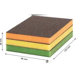 Set 3 esponjas EXPERT: 98x 120 x 13mm - 1220683397