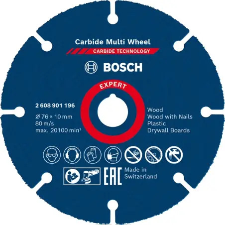 EXPERT Carbide Multi Wheel: 76 x 10mm - 1220683407