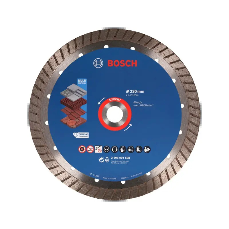 Discos abrasivos com diamante EXPERT MultiMaterial, 230 x 22,23 x 2,4 x 15 mm 2608901598 Bosch Discos abrasivos com diamante EXPERT MultiMaterial, 230 x 22,23 x 2,4 x 15 mm 2608901598 Bosch