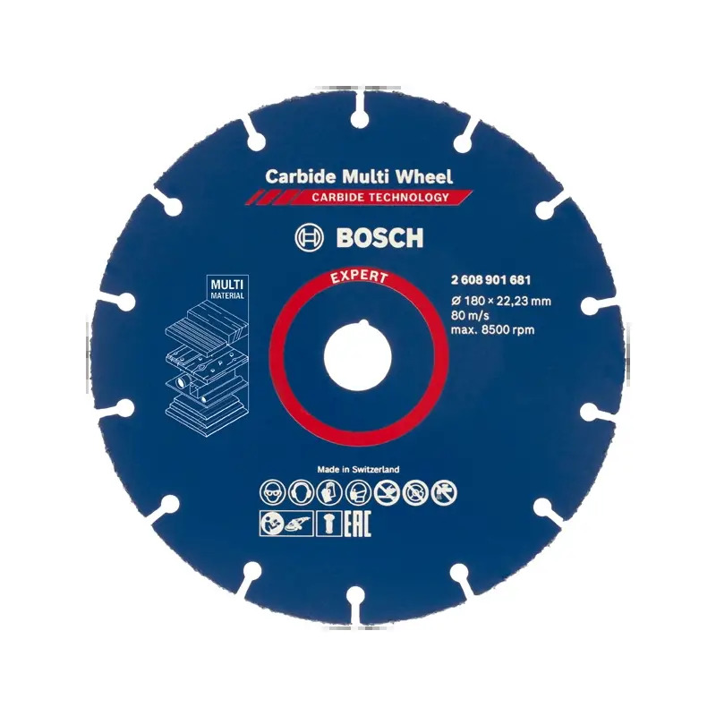Disco abrasivo EXPERT Carbide Multi Wheel, 180 mm, 22,23 mm 2608901681 Bosch Disco abrasivo EXPERT Carbide Multi Wheel, 180 mm, 22,23 mm 2608901681 Bosch