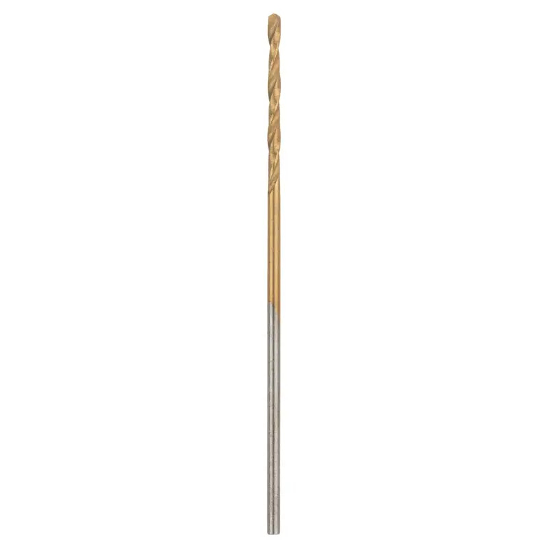 Brocas para metal em HSS-TiN, DIN 338D 1,0 mm C 34 mm 2609255088 Bosch