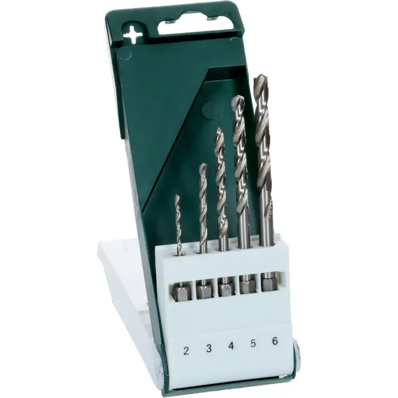 Conjunto de 5 brocas para metal HSS-G com encabadouro sextavado2,0; 3,0; 4,0; 5,0; 6,0 mm 2609255127 Bosch Conjunto de 5 brocas para metal HSS-G com encabadouro sextavado2,0; 3,0; 4,0; 5,0; 6,0 mm 2609255127 Bosch