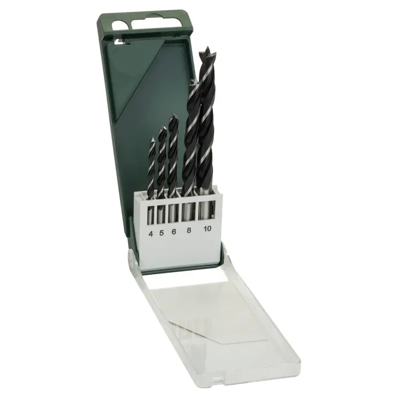 Conjunto de 5 brocas em espiral para madeira4,0 5,0 6,0 8,0 10,0 mm 2609255214 Bosch Conjunto de 5 brocas em espiral para madeira4,0 5,0 6,0 8,0 10,0 mm 2609255214 Bosch