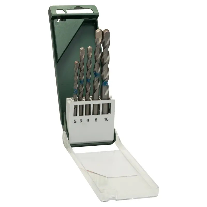 Conjunto de 5 brocas para betão5,0 x 85 6,0 x 100 6,0 x 100 8,0 x 120 10,0 x 120 2609255417 Bosch