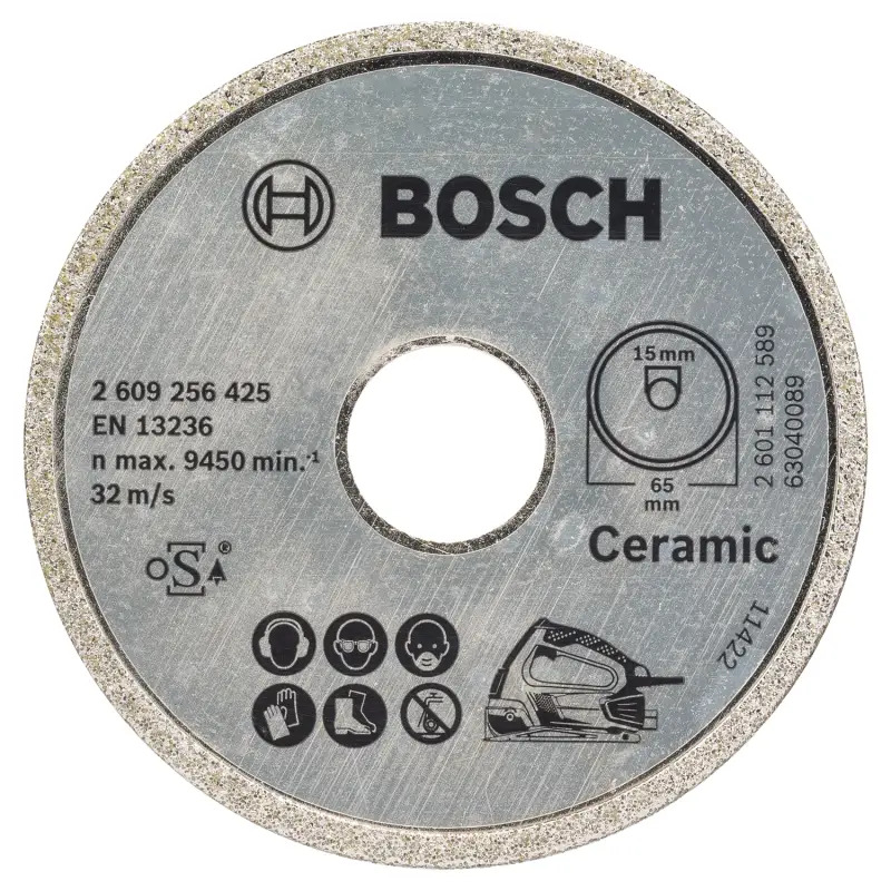 Disco de corte de diamante Standard for CeramicD 65 mm orifício 15 mm 2609256425 Bosch