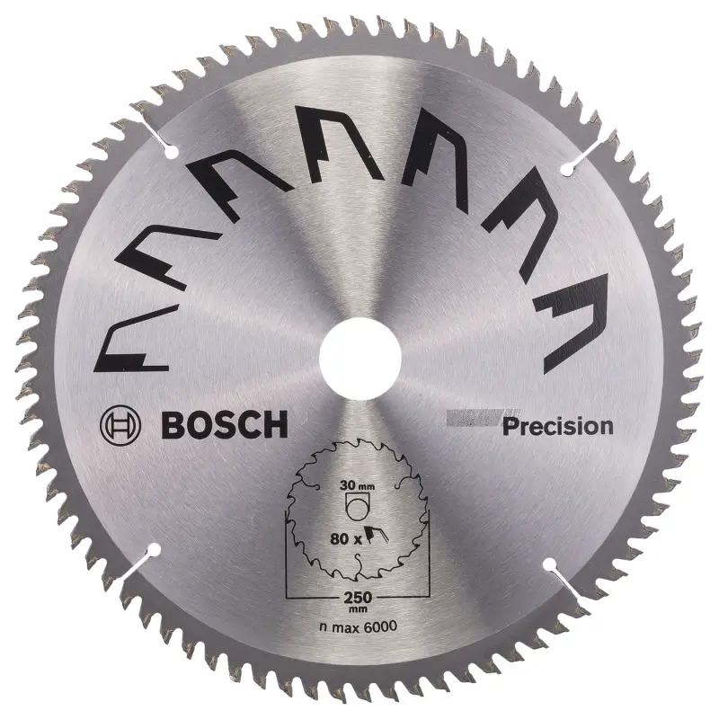 Disco de serra circular PRECISIOND 250 mm orifício 30 mm de 80 2609256882 Bosch Disco de serra circular PRECISIOND 250 mm orifício 30 mm de 80 2609256882 Bosch