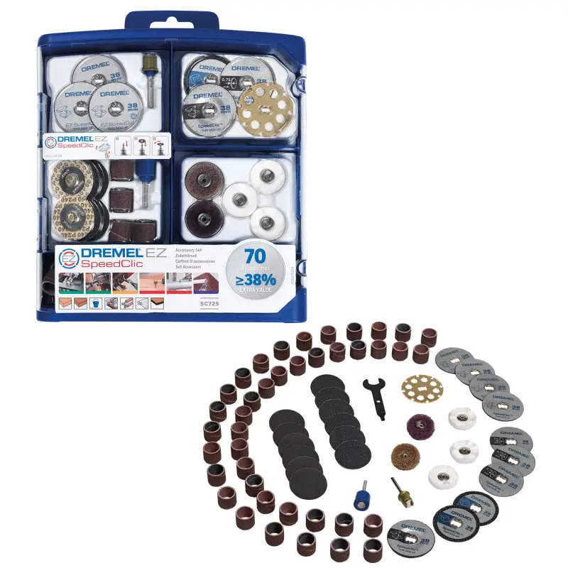Conjunto de acessórios multifunções EZ SpeedClic 2615E725JA Dremel Conjunto de acessórios multifunções EZ SpeedClic 2615E725JA Dremel