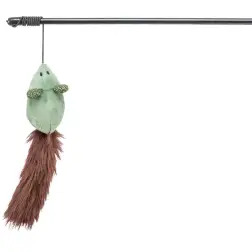 Bastao C/ Rato Em Pelucia P/ Gatos - 46 Cm Trixie - 1040061558