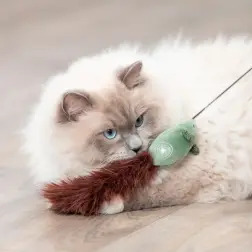 Bastao C/ Rato Em Pelucia P/ Gatos - 46 Cm Trixie - 1040061558