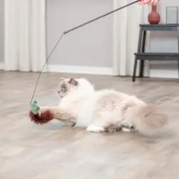 Bastao C/ Rato Em Pelucia P/ Gatos - 46 Cm Trixie #1 - 1040061558
