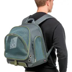 Mochila "lyla" 34x22x42 Cm cinza/verde Trixie #4 - 1580090210