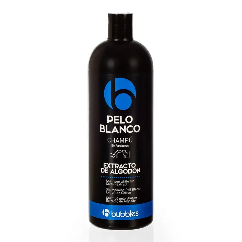 Bubbles - Shampoo Pelo Branco extrato Algodao 1 Lt Bubbles