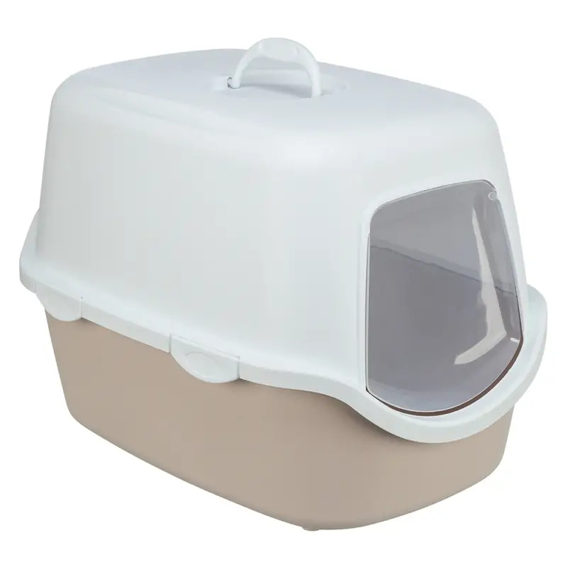 Toilete "vico" C/ Porta P/ Gatos blush/branco Trixie