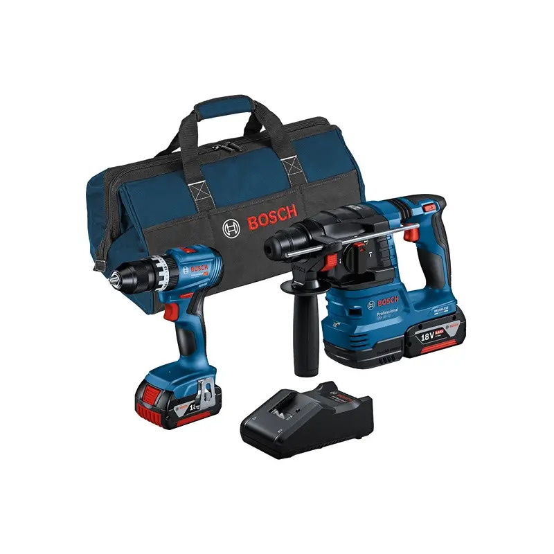 Kit combinado - Kit de 2 ferramentas 18V: GSB 18V-45 + GBH 18V-22 + 2x4.0Ah + GAL 18V-40 C Professional 0615A50039 Bosch