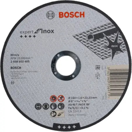 Corte direito Expert Inox: 150x1,6mm - 1220681631