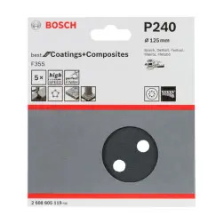 Excêntrica Best Stone: 125mm 8P. G240 x5 - 1220681651