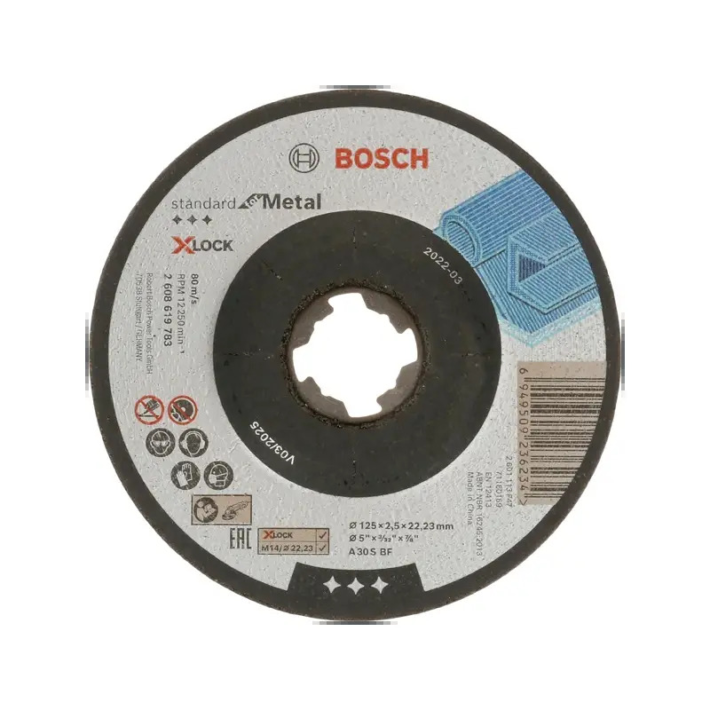 Disco abrasivo PRO Metal X-Lock, 125 x 2,5 x 22,23 mm 2608619783 Bosch Disco abrasivo PRO Metal X-Lock, 125 x 2,5 x 22,23 mm 2608619783 Bosch